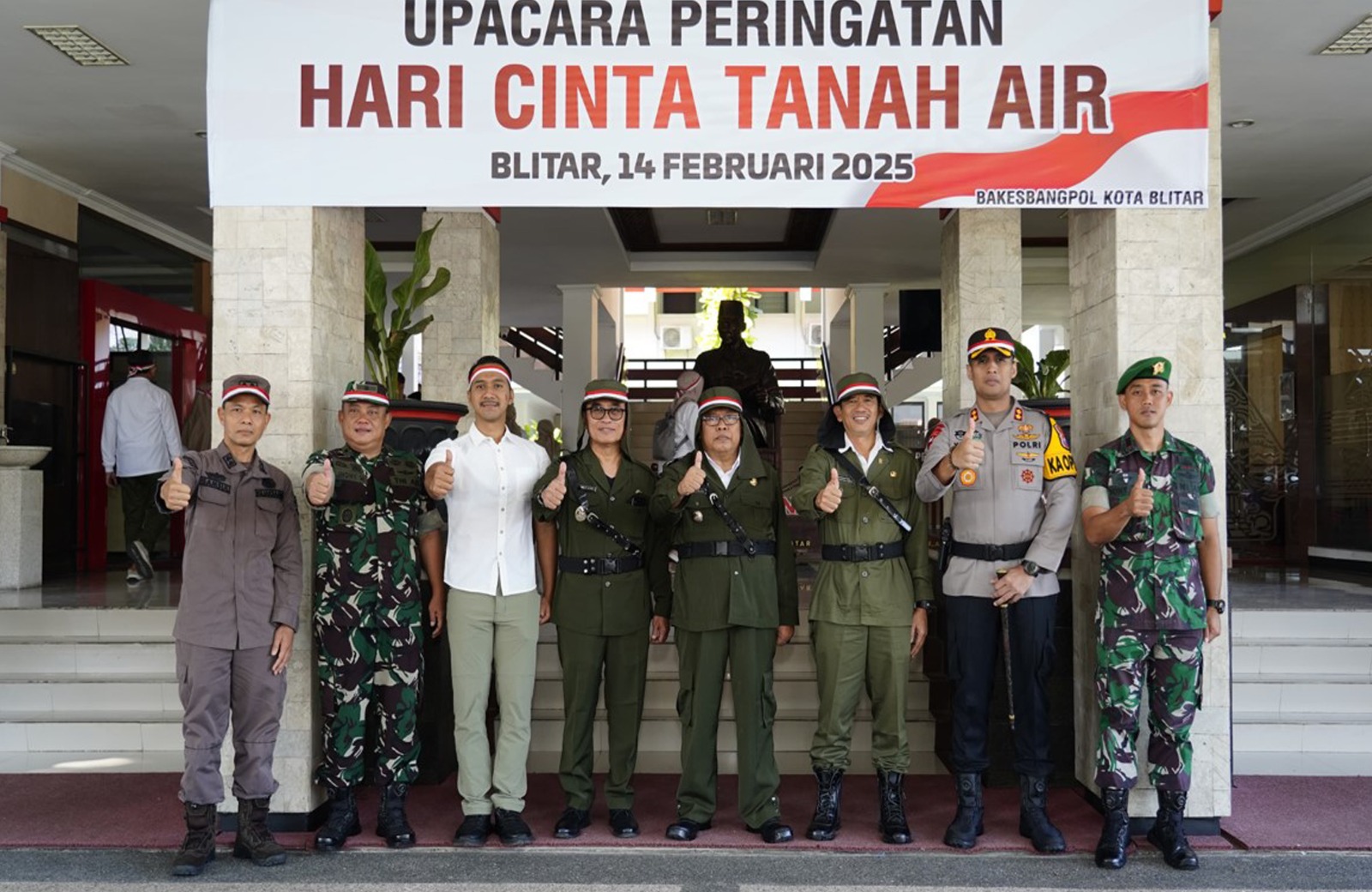 Perkuat Kesatuan Dan Persatuan Bangsa, Kasdim 0808/Blitar Hadiri Upacara Hari Cinta Tanah Air Di Kota Blitar