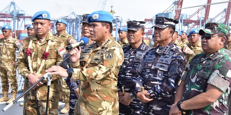 Satgas MTF TNI Konga XXVIII-O/UNIFIL Kembali ke Tanah Air, Disambut Kasal dan Pangkoarmada RI