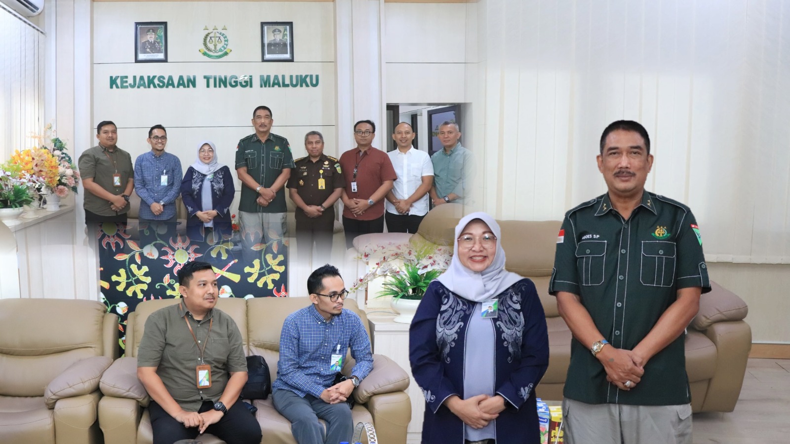 Kajati Maluku Agoes SP, Menerima Kunjungan Silaturahmi Kepala Kantor BPJS Tenaga Kerja Cabang Maluku