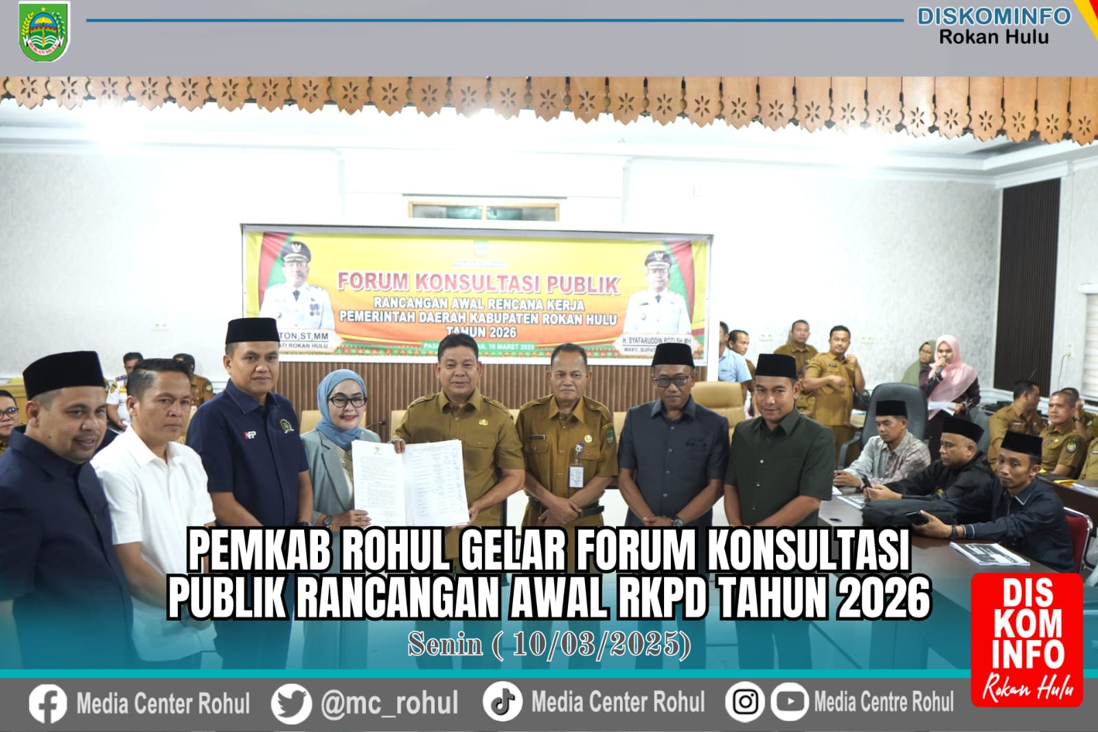 Pemkab Rohul Gelar Forum Konsultasi Publik Rancangan Awal RKPD Tahun 2026