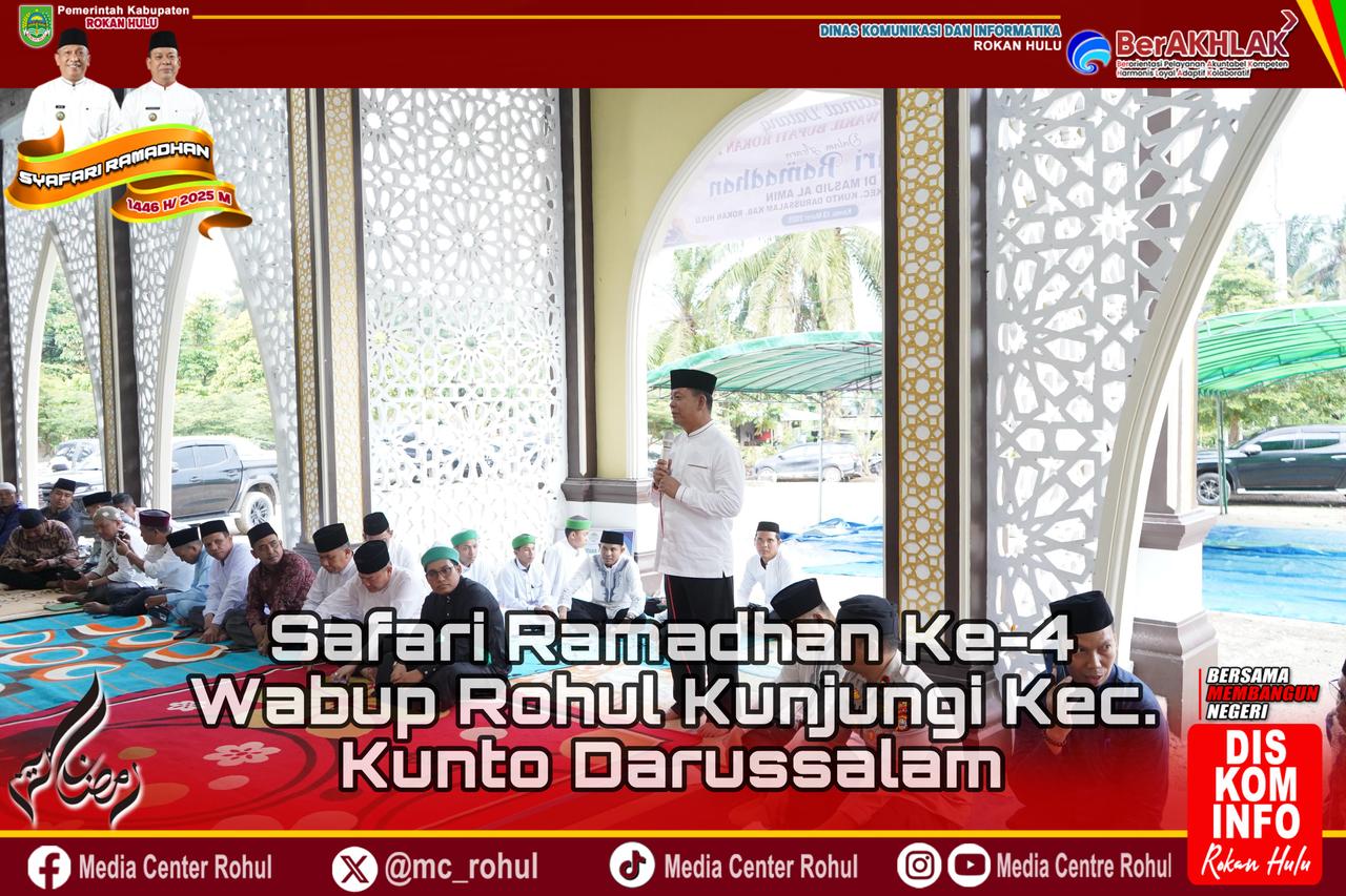 Safari Ramadan 1446 H: Wabup H. Syafaruddin Poti, S.H, M.M Kunjungi Kunto Darussalam