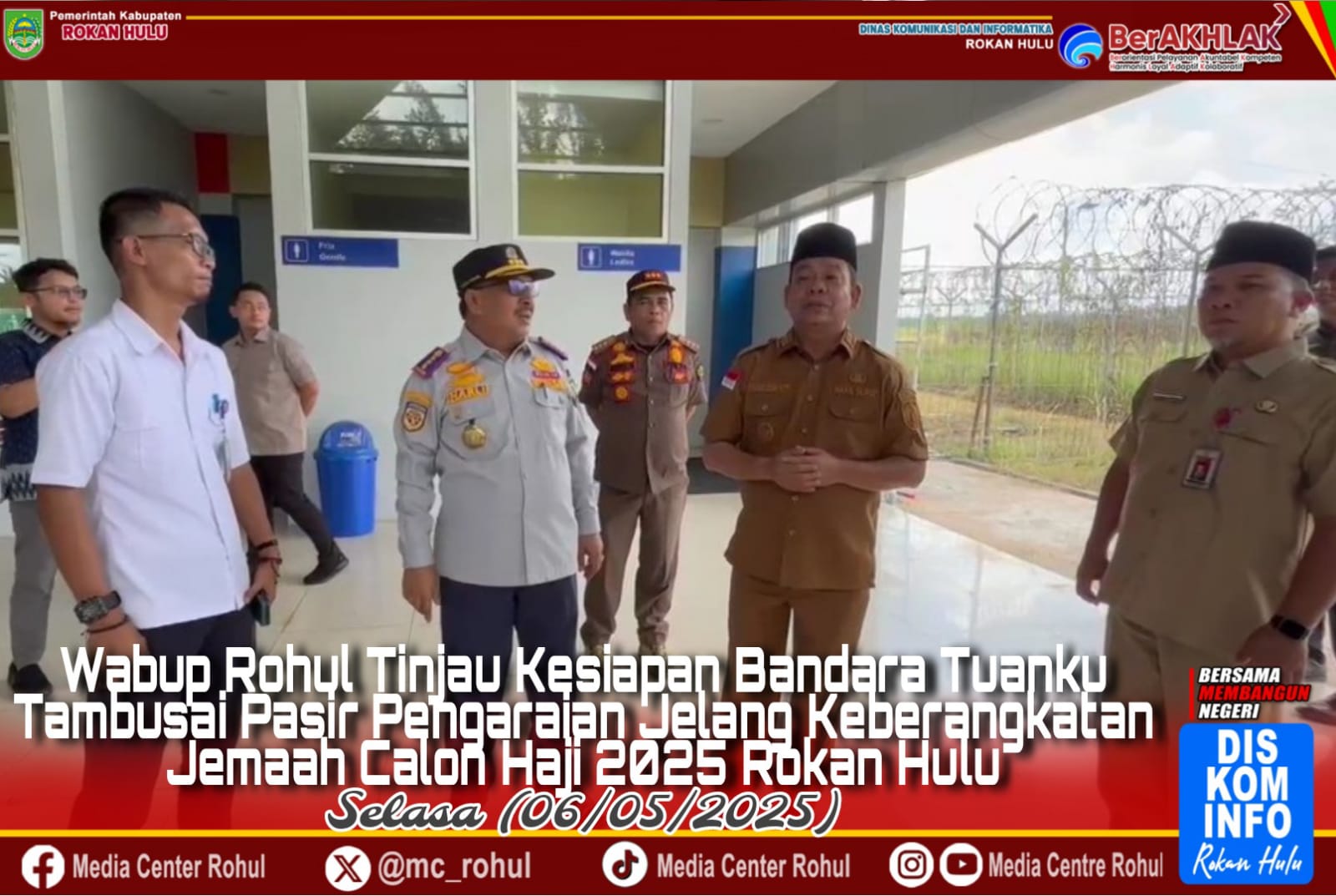 Jelang Keberangkatan JCH,Wabup Rohul Tinjau Kesiapan Bandara Tuanku Tambusai