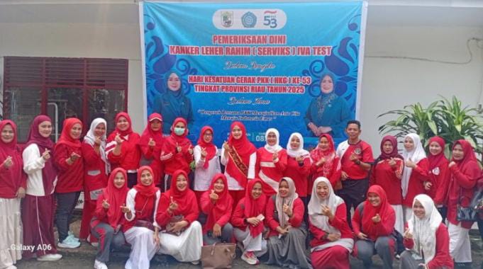 Ketua TP PKK Kabupaten Pelalawan Resmi Buka Kegiatan IVA Test Peringati HKG PKK Ke-53