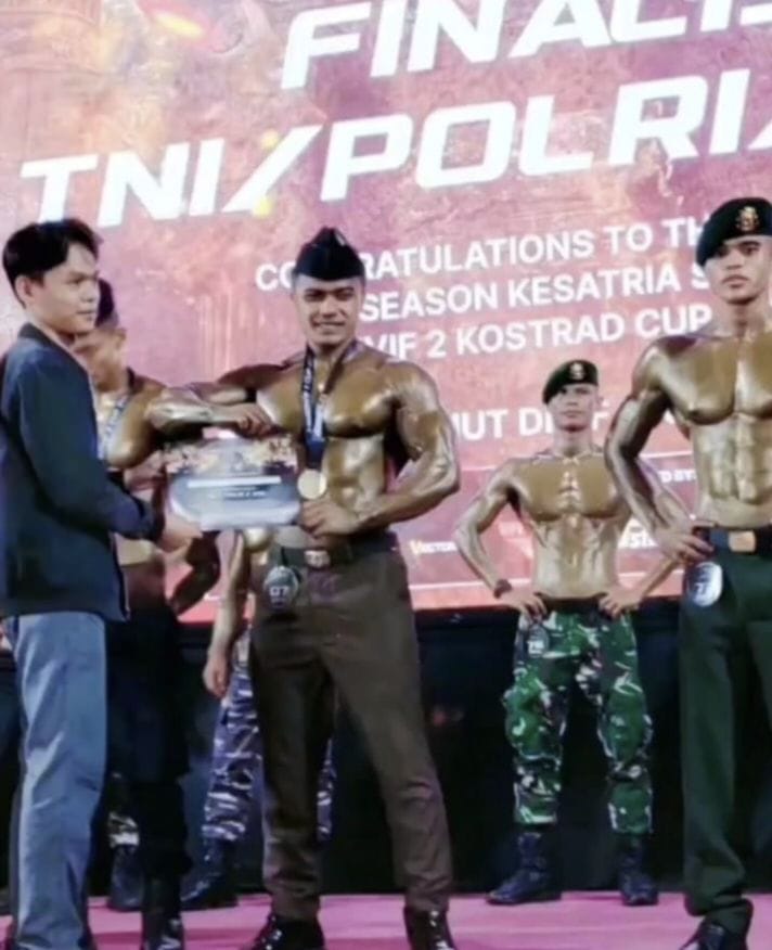 Dedik Susanto Harumkan Kejari Batu di Kejuaraan Body Contest Pangdivif 2 Kostrad