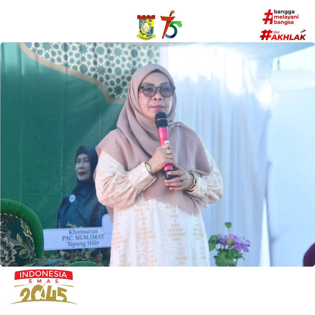 Wabup Hadiri Pengajian Rutin Triwulan Muslimat NU Desa Tapung Lestari