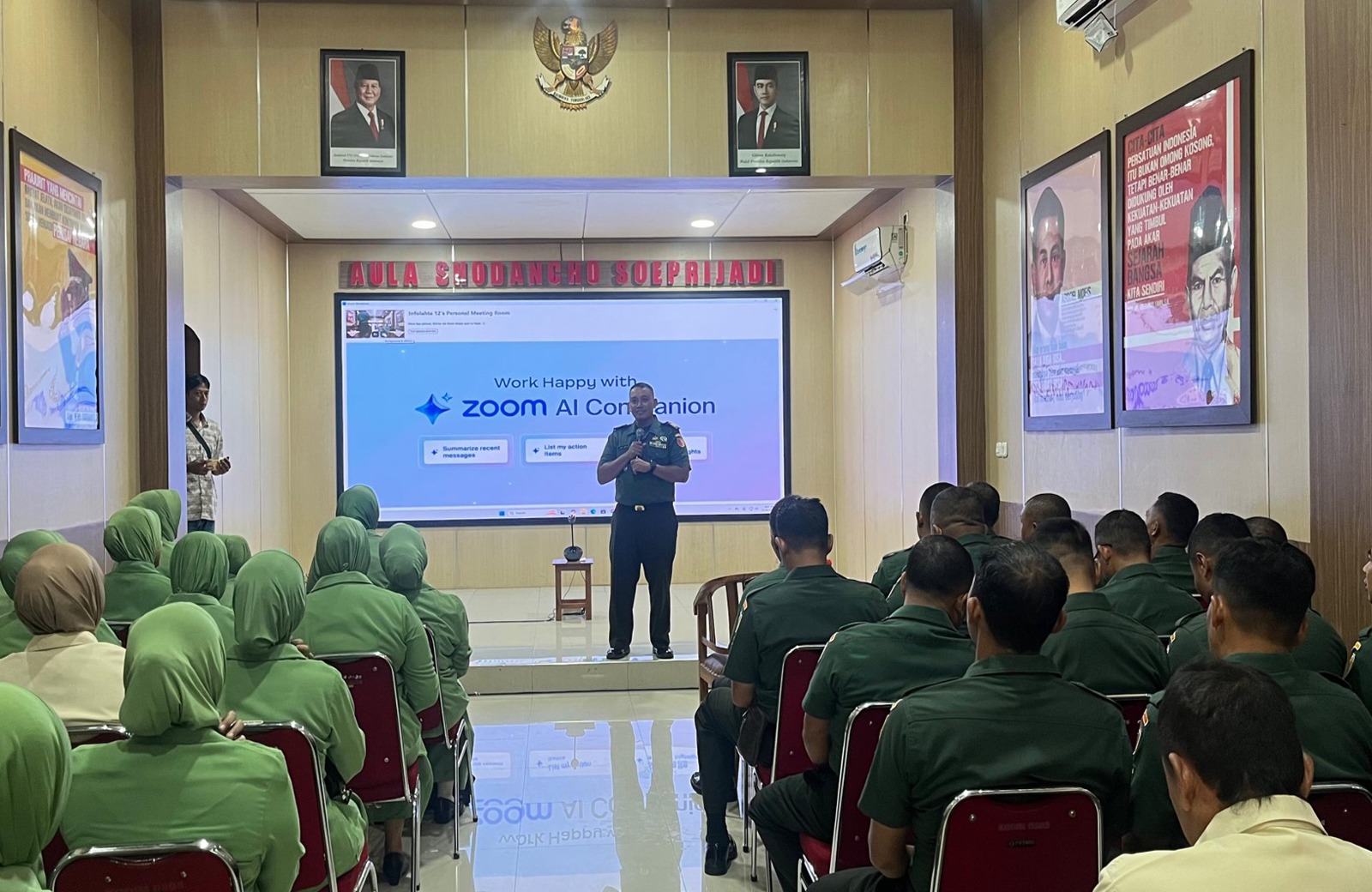 Kodim 0808/Blitar Ikuti Pembinaan Rohani Islam Virtual Terpusat : Perkuat Mental Prajurit, Wujudkan Keluarga Sakinah Mawaddah Warahmah
