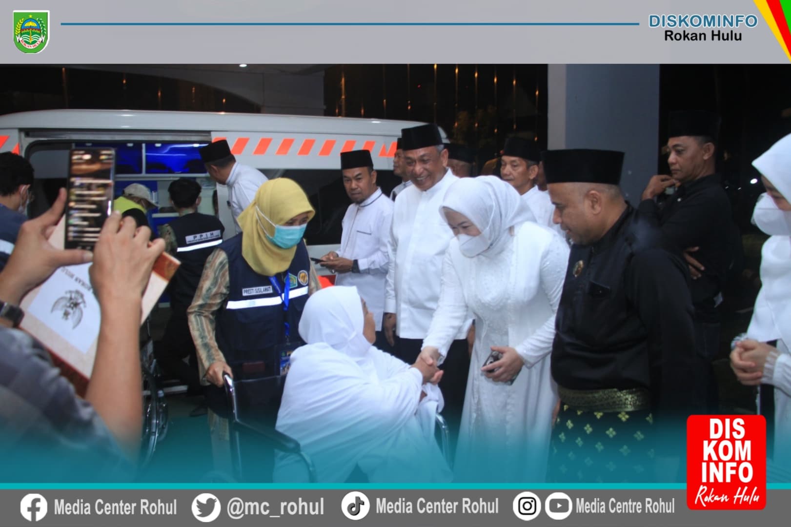 Jamaah Haji Kloter 9 Asal Rokan Hulu Tiba Selamat di Batam, Sebayak 343 Disambut Langsung Bupati Anton