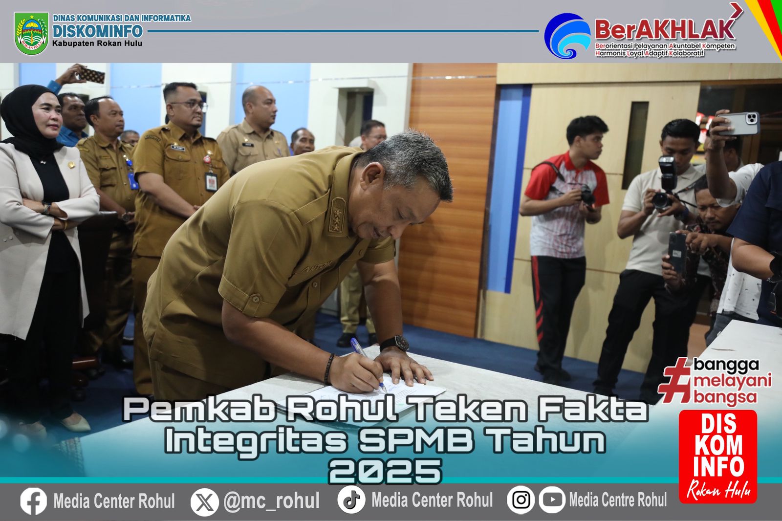 Pemkab Rokan Hulu Teken Fakta Integritas SPMB 2025 : Wujudkan Penerimaan Siswa Baru Gang Transparan dan Bebas Pungli