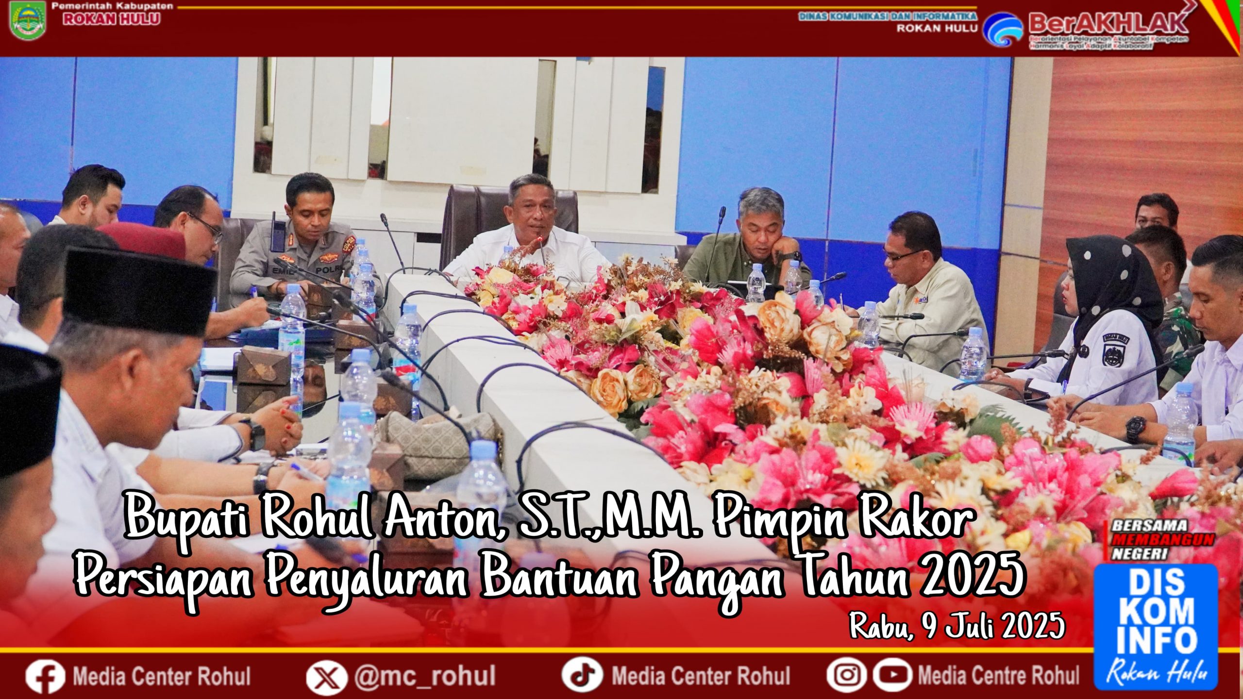 Bupati Rohul Anton Pimpin Rakor Persiapan Penyaluran Bantuan Pangan Tahun 2025