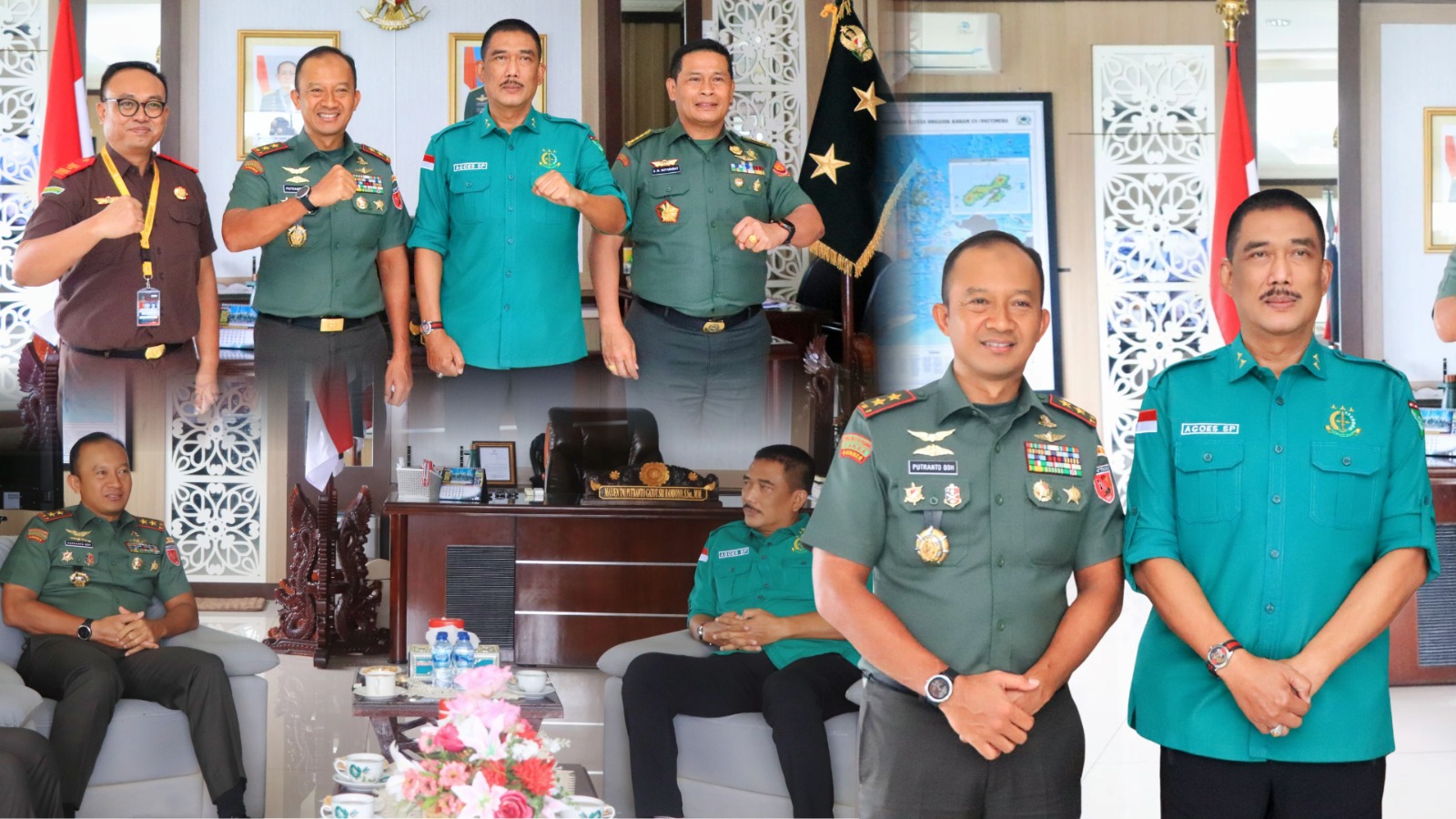Rencana Apel Gelar Kesiapan Pengamanan TNI Di Kejaksaan, Kajati Agoes SP Kunjungi Pangdam XV/Pattimura