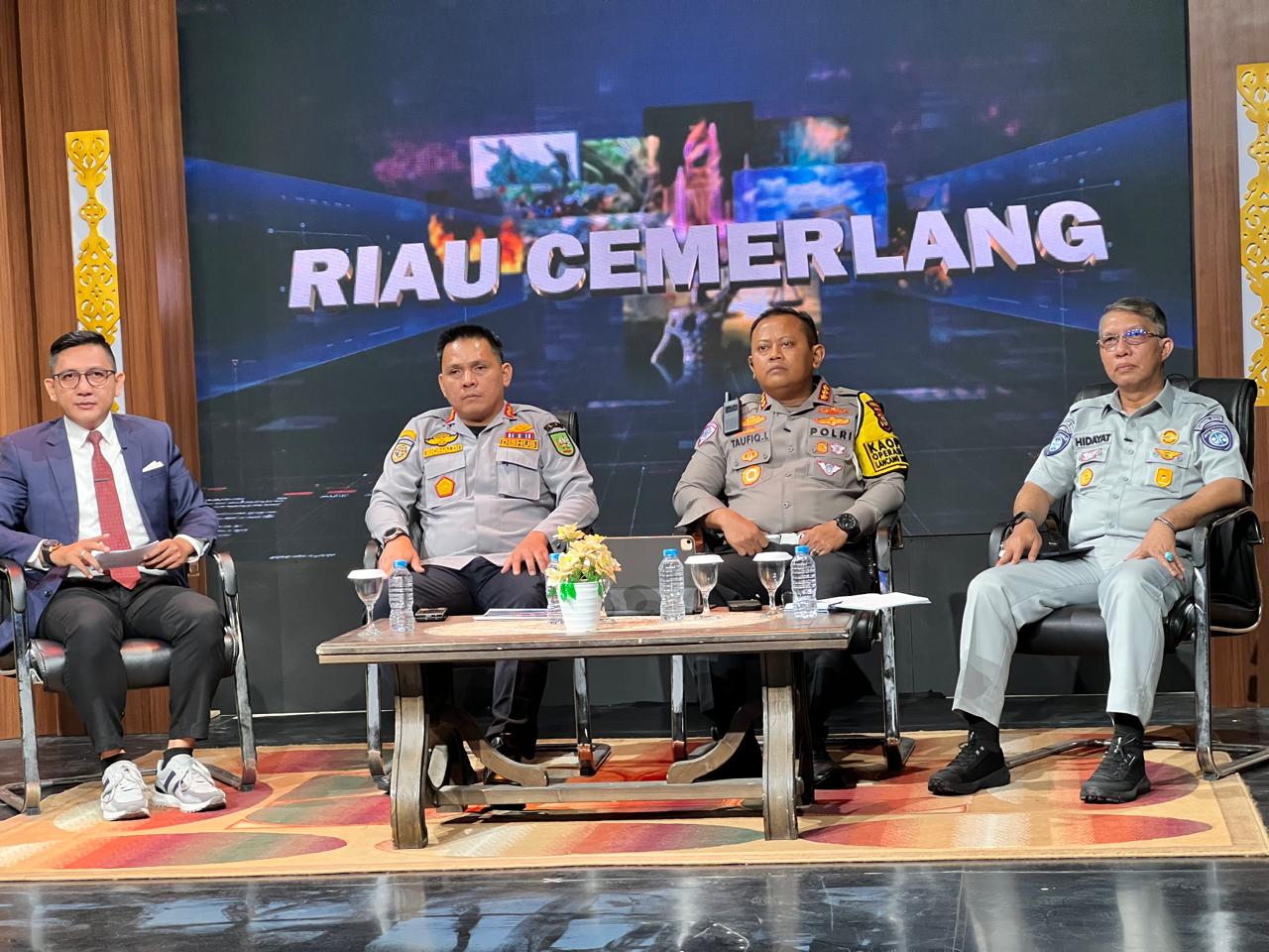 Sosialisasi Operasi Patuh Lancang Kuning 2025, Dirlantas Polda Riau Tampil di Program Riau Cemerlang TVRI