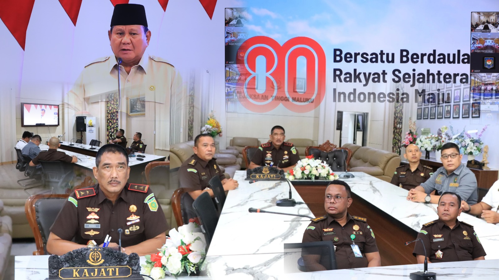 Kajati Maluku Hadiri Peluncuran Logo Dan Tema HUT Ke – 80 Kemerdekaan Republik Indonesia Oleh Presiden Prabowo Subianto