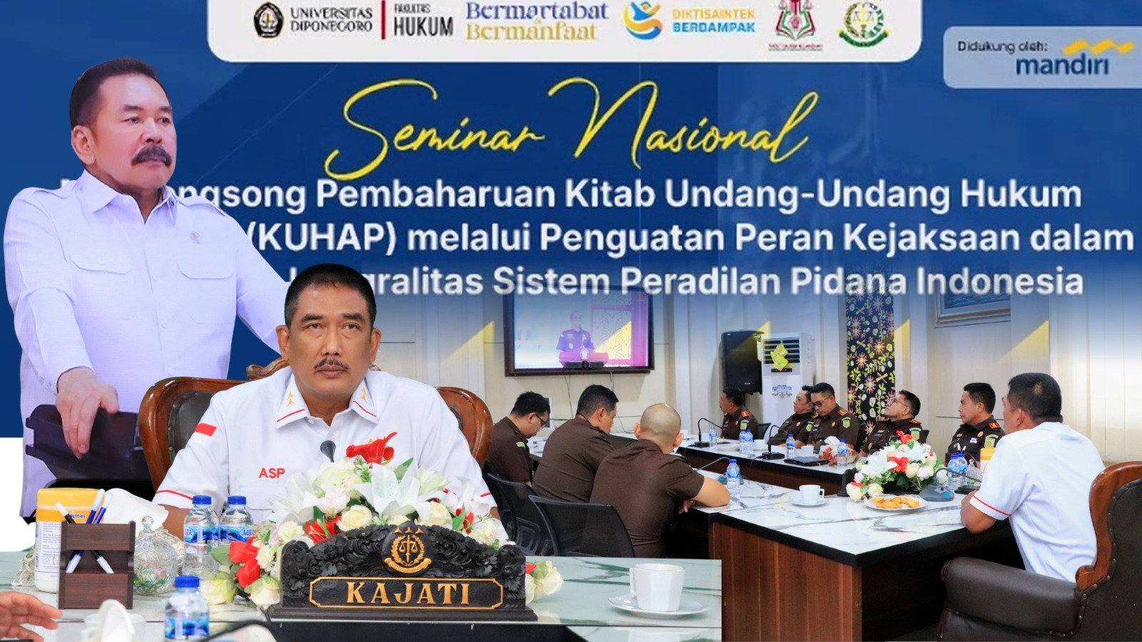 Kajati Maluku Mengikuti Arahan Jaksa Agung ST. Burhanudin Dalam Seminar Nasional Bersama Fakultas Hukum Universitas Diponegoro 