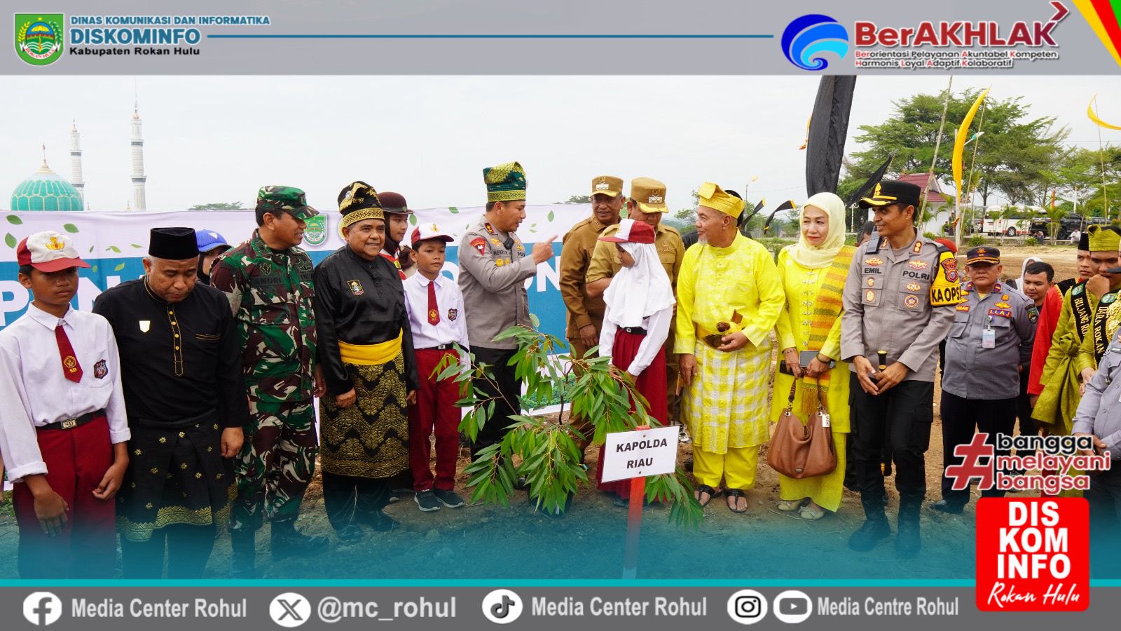 Kunker Kapolda Riau Ke Rohul dan Lakukan Penanaman Pohon