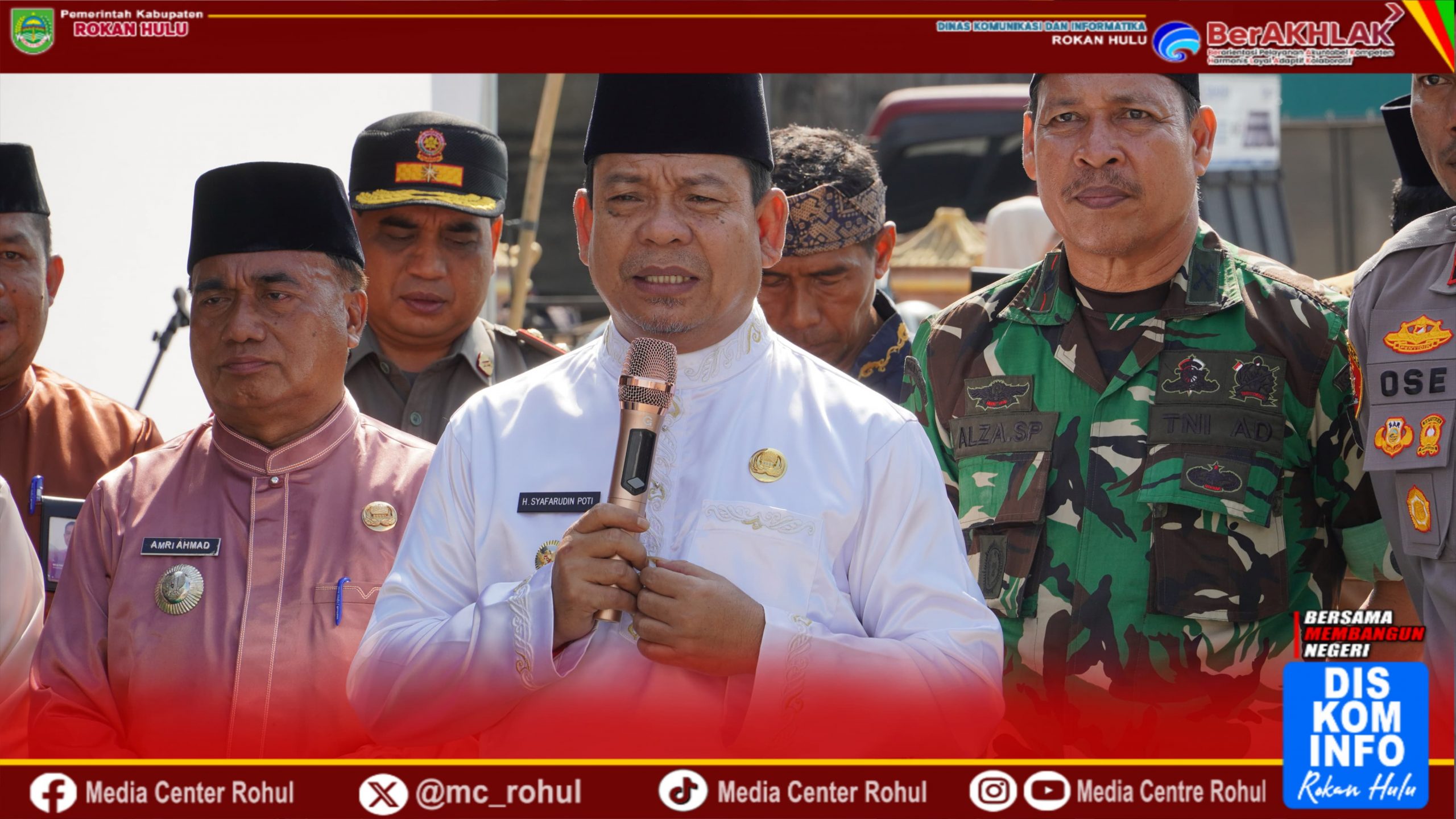 Wabup Syafaruddin Poti Hadiri Pawai Ta’aruf MTQ Ke-12 Kecamatan Rambah Samo