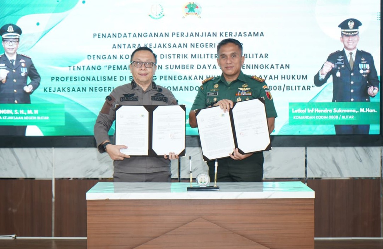TNI Dan Kejaksaan Sepakat Perkuat Penegakan Hukum Di Blitar