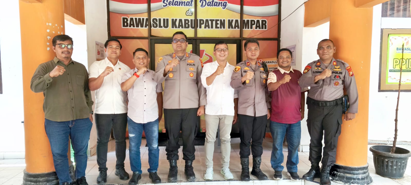 Kapolres Kampar Jalin Silaturahmi Dengan Bawaslu Kampar, Jaga Stabilitas Kamtibmas Jelang Pemilu 2029