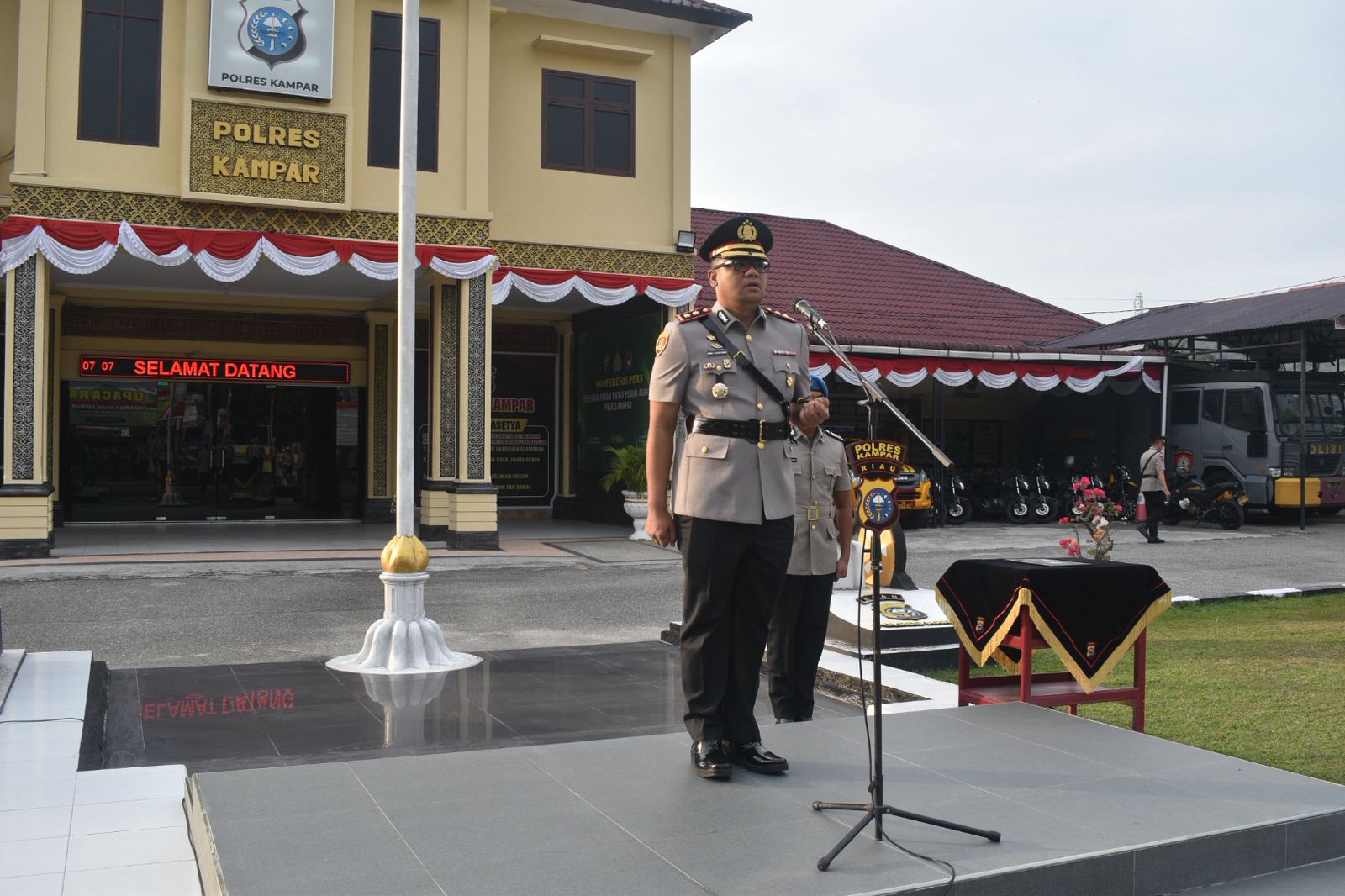 Mapolres Kampar Gelar Upacara Hari Juang Polri, Kapolres Ajak Jajaran Tingkatkan Profesionalisme