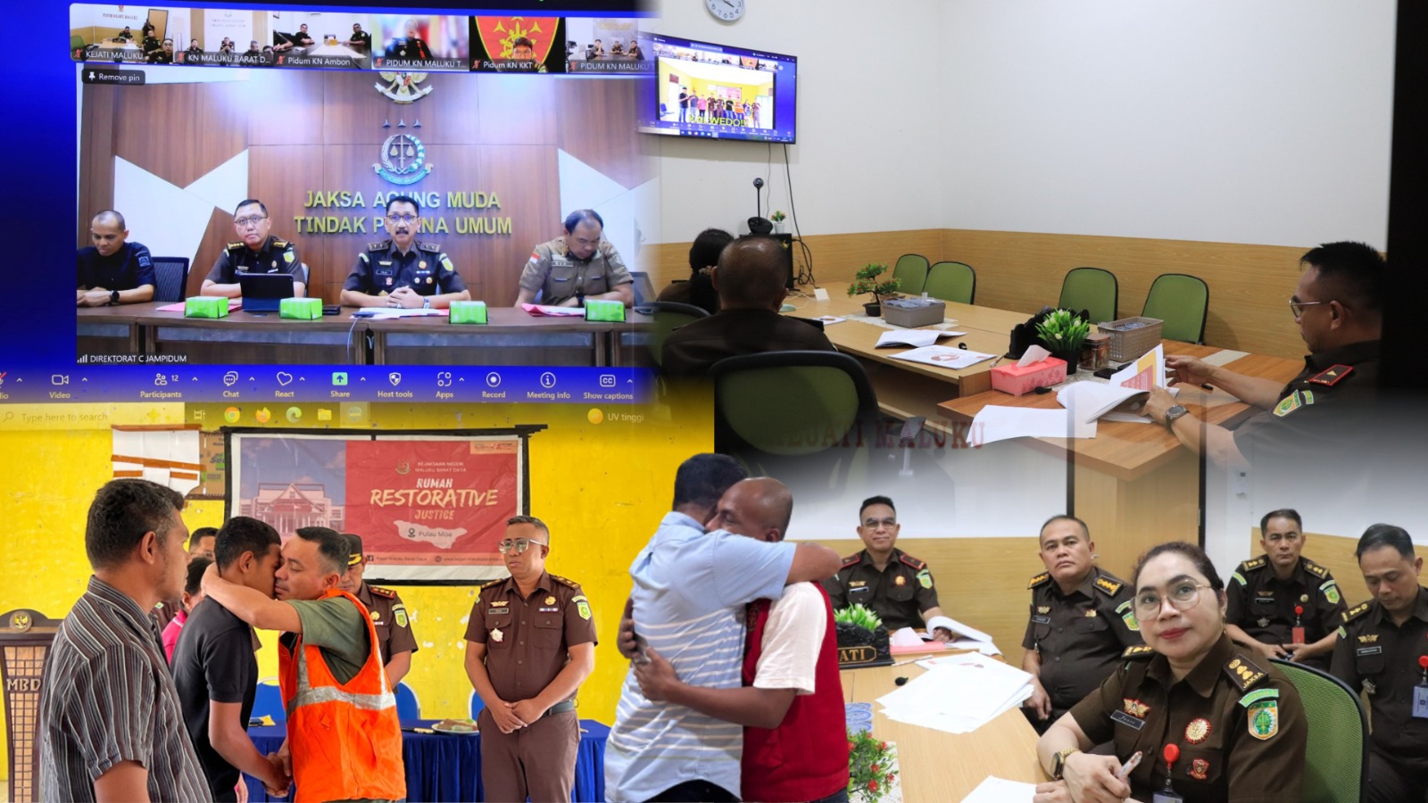 Kejati Maluku Beserta Jajaran Kembali Berhasil Tuntaskan Kasus Narkotika Dan Kasus Penganiayaan Lewat Jalur Keadilan Restoratif