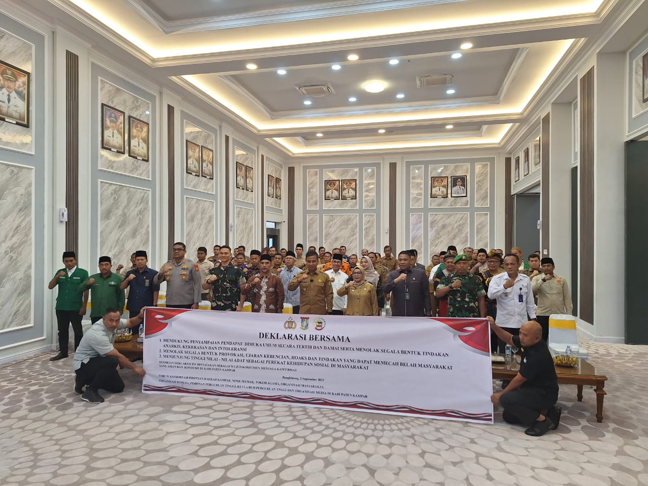 Bupati Kampar Ahmad Yuzar Pimpin Deklarasi Bersama