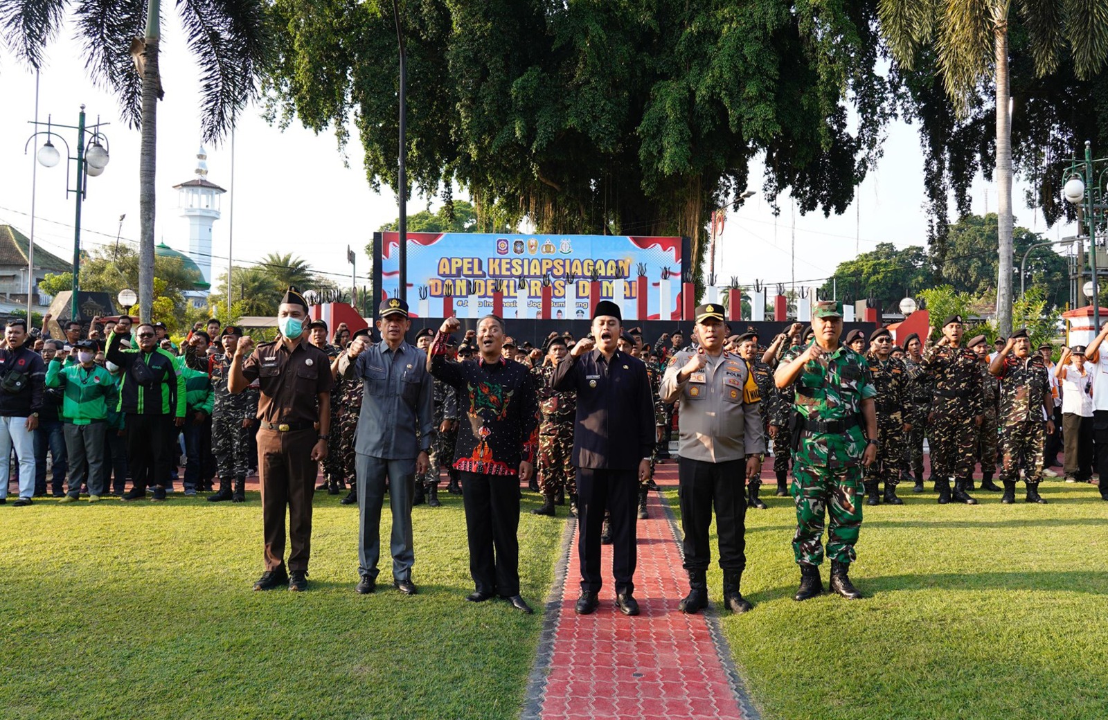 Apel Kesiapsiagaan Dan Deklarasi Bumi Bung Karno Damai, Wujud Sinergitas Jaga Kota Blitar Lebih Kondusif