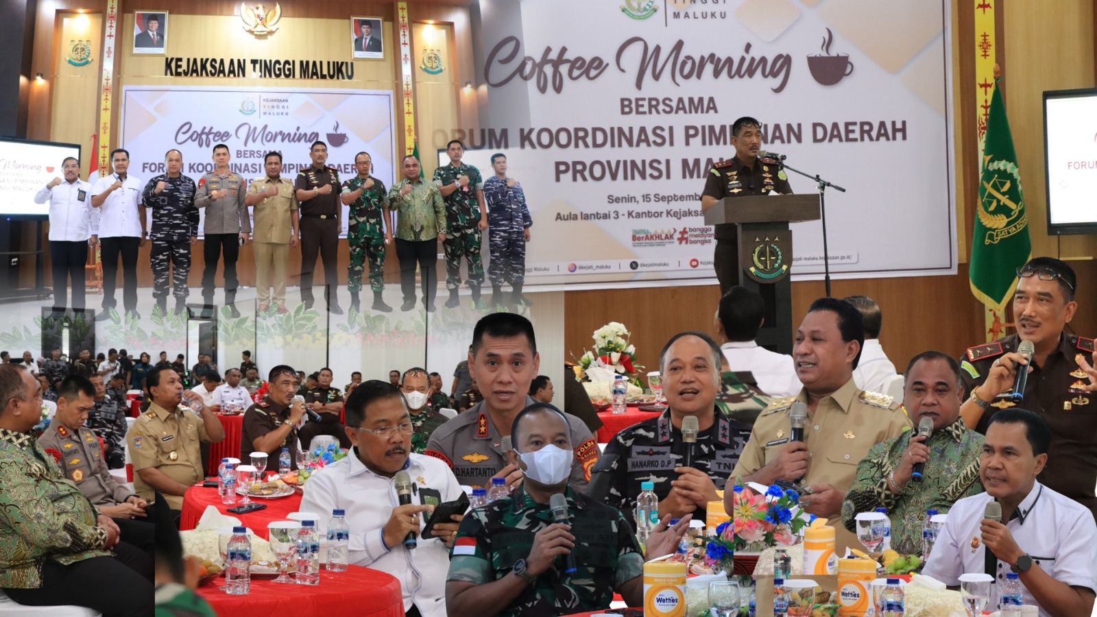 Kajati Maluku Agoes SP Sambut Forkopimda Dalam Pertemuan Coffe Morning Di Kejaksaan Tinggi Maluku 