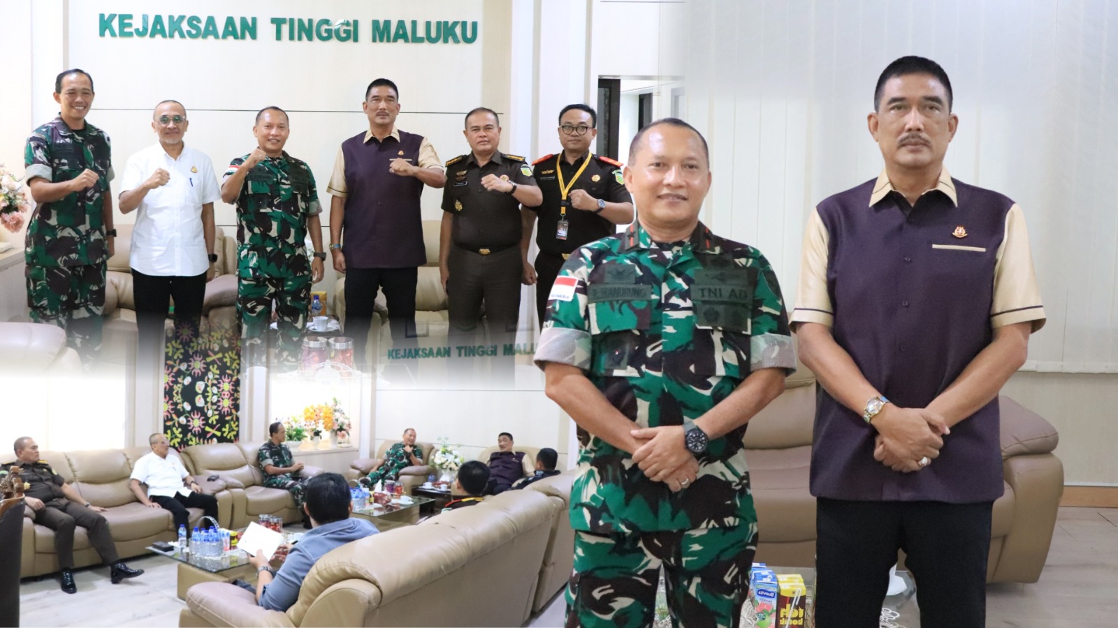 Kajati Maluku Agoes SP Terima Kunjungan Silaturahmi Danrem 151/Binaiya Di Kejaksaan Tinggi Maluku 