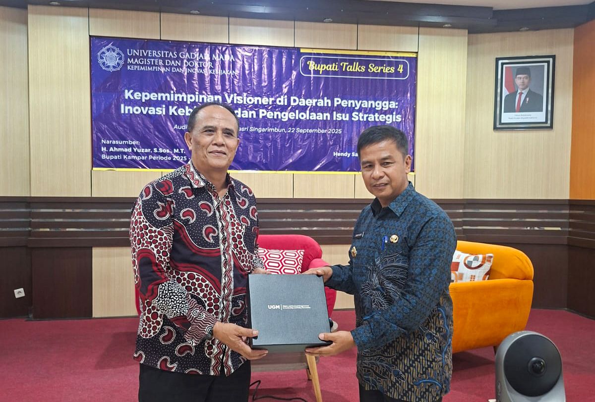 Pemkab Kampar Lakukan Penandatanganan MoU dengan UGM Terkait Dengan Pengembangan SDM, Litbang dan Tekhnologi