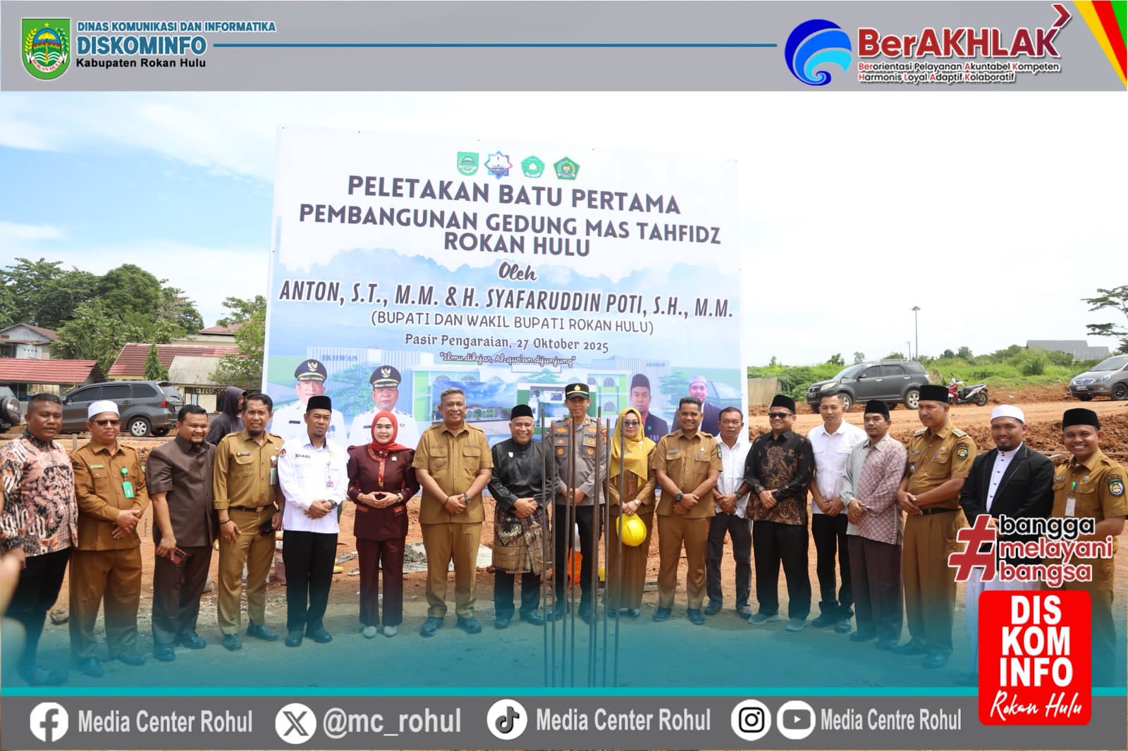 Peletakan Batu Pertama Gedung MAS Tahfidz Rokan Hulu: Awal Baru Melahirkan Generasi Qurani