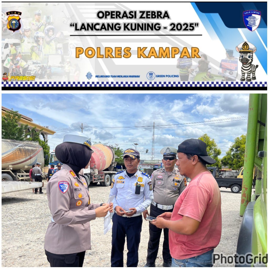 “Polres Kampar ‘Gelar’ Ramp Check, Kapolres: ‘Angkutan Umum Layak, Penumpang Selamat!’